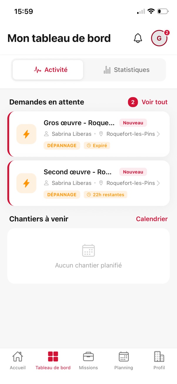 Vos demandes qualifiées, triées et datées